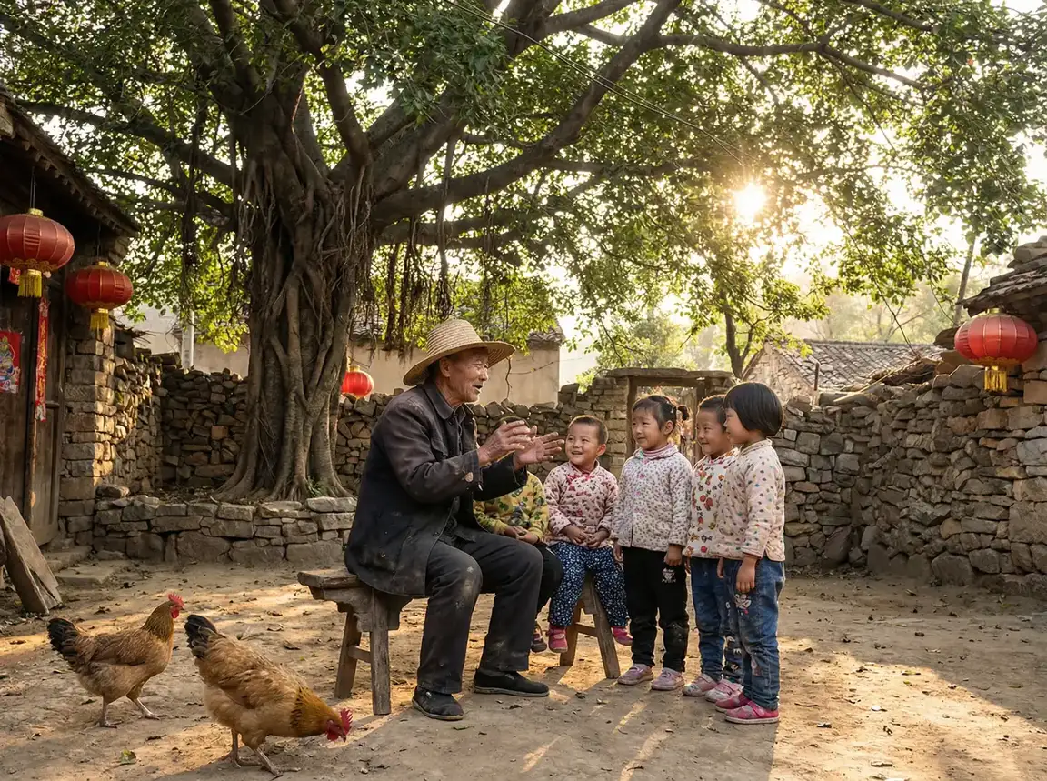 老人在大榕树下给孩子们讲故事 - 星辰大海在线观看全集免费观看 乡村记忆